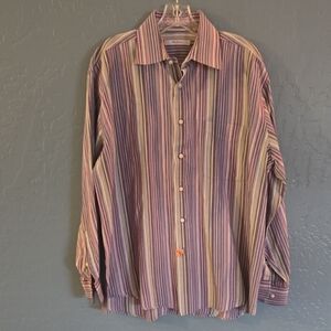 Alan Flusser Multicolor Striped Casual Shirt